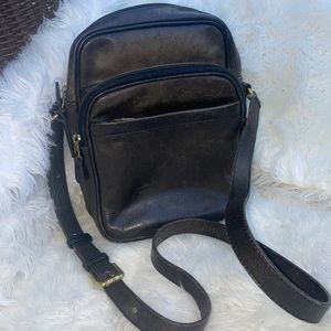 Coach all leather crossbody vintage bag